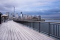 Hudson River Waterfront Walkway New Jersey City Royalty Free Stock Photo
