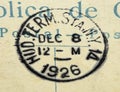 1926 Hudson Terminal Stations Postmark Royalty Free Stock Photo