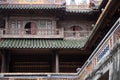 Hue, ancient capital of Vietnam. architecture detail of roofs and decorations Royalty Free Stock Photo