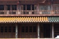 Hue, ancient capital of Vietnam. architecture detail of roofs and decorations Royalty Free Stock Photo