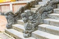 HUE, VIETNAM, April 28th, 2018: Sculpture in the Imperial City, Complex of Hue Monuments in Hue, World Heritage Site, Vietnam.