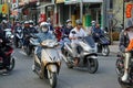 Hue, vietnam, circa january 2020: motorbike in the streets
