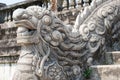 Dragon Statue at Imperial City(UNESCO World Heritage Site). a famous Historical site in Hue, Vietnam. Royalty Free Stock Photo