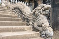 Dragon Statue at Imperial City(UNESCO World Heritage Site). a famous Historical site in Hue, Vietnam. Royalty Free Stock Photo