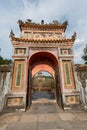 HUE, VIETNAM - MARCH 27, 2015: Structures of Hue Citadel Complex.Complex of Hue Monuments lies along the Perfume River in Hue City Royalty Free Stock Photo