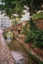 The Huecar river in the city of Cuenca Royalty Free Stock Photo