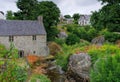 Huelgoat forest and the old water mill in Brittany Royalty Free Stock Photo
