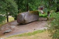 Huelgoat forest the Rocking stone Roche Tremblante in Brittany