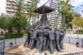 Huelva, Spain - April 24, 2022: Monument to the Virgen del RocÃÂ­o in Huelva, Andalusia, Spain