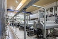 Inside of an olive oil mill. Extra virgin olive oil factory by cold centrifugal extraction,