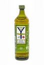 A Bottle of Ybarra cold-extraction extra virgin olive oil. In cold extraction the Olive Oil is