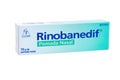 Huelva, Spain - October 10, 2021: Rinobanedif nasal ointment, contains two antibiotics, bacitracin and neomycin, a corticosteroid