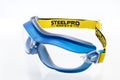 Huelva, Spain - October 13, 2020: Safety glasses Steelpro Pro Line Model X7. Dual lens clear anti-fogging glasses for mechanical