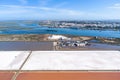 Salt production in the evaporators of sea salt in nature reserve Marismas del Odiel. Traditional