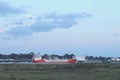 Gas transport ship LPG at the Cepsa oil refinery in Huelva.