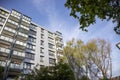 Huerth, NRW, Germany , 04 24 2021, high apartment building, blue sky