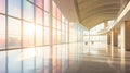 hues blurred convention center interior Royalty Free Stock Photo