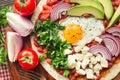 Huevos Rancheros Breakfast Pizza Royalty Free Stock Photo