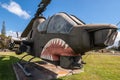 Huey Closeup of nose of Bell helicopter at Wheeler Air Force Base, Oahu, Hawaii, USA