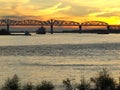 Huey Long Bridge--New Orleans Royalty Free Stock Photo