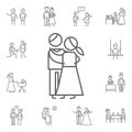 Hug, love, parents icon. Family life icons universal set for web and mobile