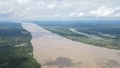 The huge Amazon River and the rain forest in Peru, South America Royalty Free Stock Photo