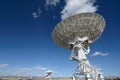 Huge antenna dish at Very Large Array Royalty Free Stock Photo