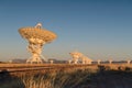 Huge antenna dish at Very Large Array Royalty Free Stock Photo