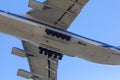 Huge Antonov Cargo plane viewed from below