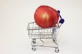 Huge apple shopping trolley