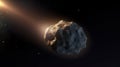 A huge asteroid comet approaching
