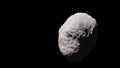 Huge asteroid in space with star background