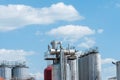 Huge barley tank at the local beer factory Royalty Free Stock Photo