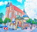 The huge Basilica in gothic style, Krakow, Poland Royalty Free Stock Photo