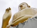 Huge beautiful golden Buddha statue Royalty Free Stock Photo