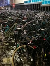 Huge bike park in amsterdam