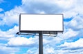 Huge blank billboard against bright blue sky Royalty Free Stock Photo