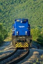 American blue diesel locomotive in Croatia Royalty Free Stock Photo