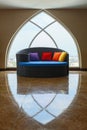 Sofa bed and skylight windows Royalty Free Stock Photo