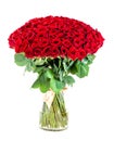 Huge bouquet of red roses in a vase Royalty Free Stock Photo