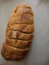 Huge bread sliced