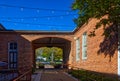 Huge brick entrances to a factory, blast from the past, Laurel, MD, USA