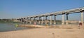 Huge bridge on Chambal river in Dholpur Rajasthan at MP border