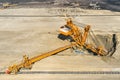 Huge bucket wheel excavator or mobile strip mining machine mining coal in a quarry. Heavy industry concept Royalty Free Stock Photo