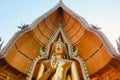 The huge Buddha statue with detailed decoration At Wat Tham Sua on 26 December in Kanchanabu Royalty Free Stock Photo