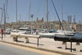 Vittoriosa, Malta, August 2019. Old cannons on the embankment at the Naval Museum.