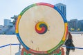 Huge ceremonial drum at Gyeongbokgung Palace