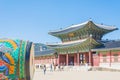 Huge ceremonial drum at Gyeongbokgung Palace