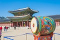 Huge ceremonial drum at Gyeongbokgung Palace