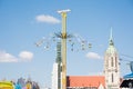 Huge Chairoplane at the Oktoberfest in Munich Royalty Free Stock Photo